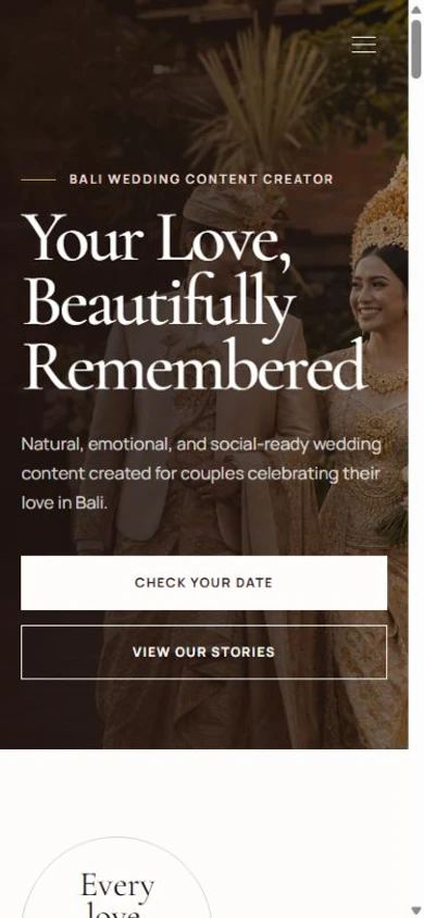 Tampilan mobile Everafter Story